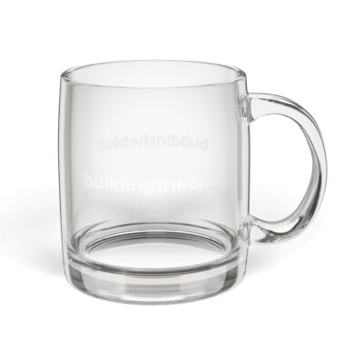 Engraved Glass Coffee Mug 12.25oz
